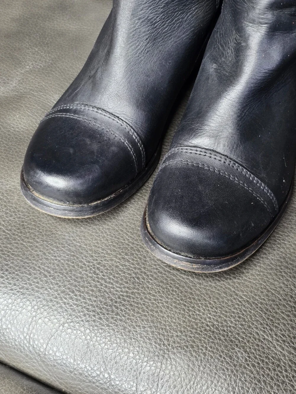 JC JEFFREY CAMPBELL Tall Black Leather Over The Knee Boots
